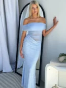 Off-shoulder Strapless  Maxi Dress  Summer Fashion Sleeveless Backless Lace    Long Dress