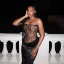 Strapless Bodycon Lace Maxi Dress