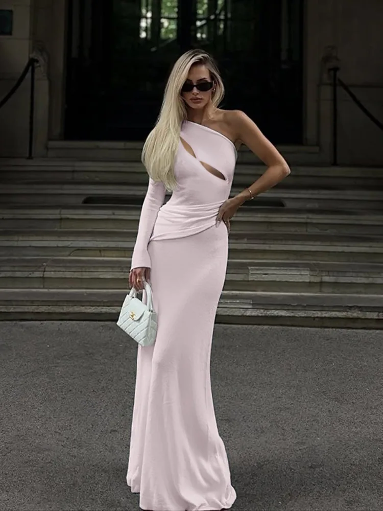 Long Sleeve Cut Out Bodycon Maxi Dress