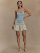 Two Tone Patchwork Mini Dress