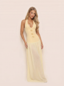 V-neck Chiffon Dress Starfish Maxi Dress