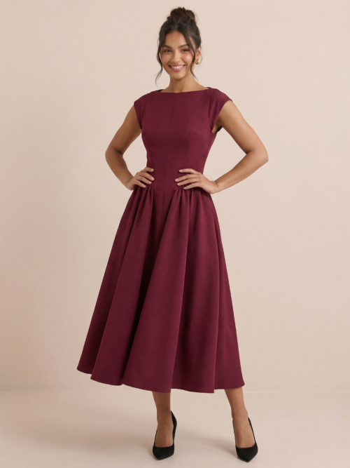 Elegant Sleeveless A-line Sundress Maxi Dress