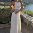 White Lace Crop Top & Maxi Skirt Matching Set